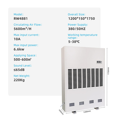 168L-480L Best Quality Hotels Hose Drainage Air Greenhouse Commercial Portable Industrial Dehumidifier