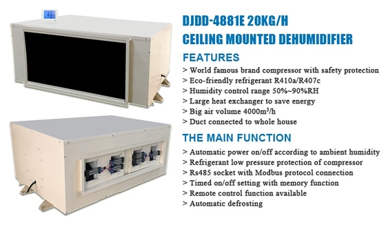 480L/D High Temperature Resistant Industrial Resistant Machine Greenhouse Swimming Pool Dehumidifier for Industry