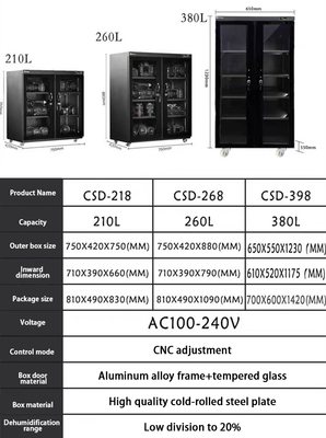 Digital Control Camera Storage Dehumidifier Electric Dry Box Dry Cabinet